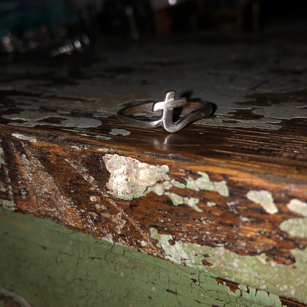 James Avery “T” ring.